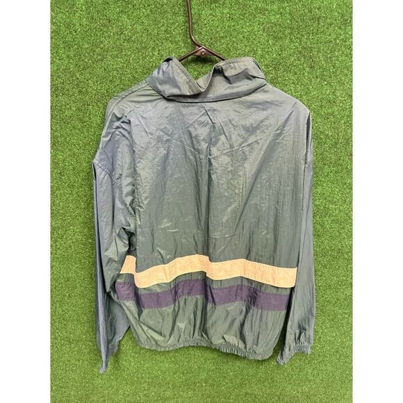 Vintage 90s BIKE Brand Green Toggle Full Zip Windbreaker Large - Picture 2 of 4